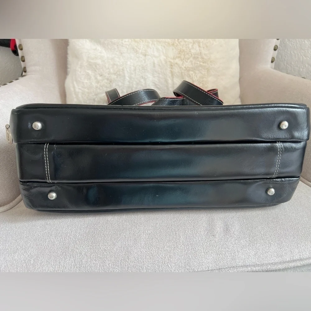 McKlein Black Leather Business Bag Multiple Compartments